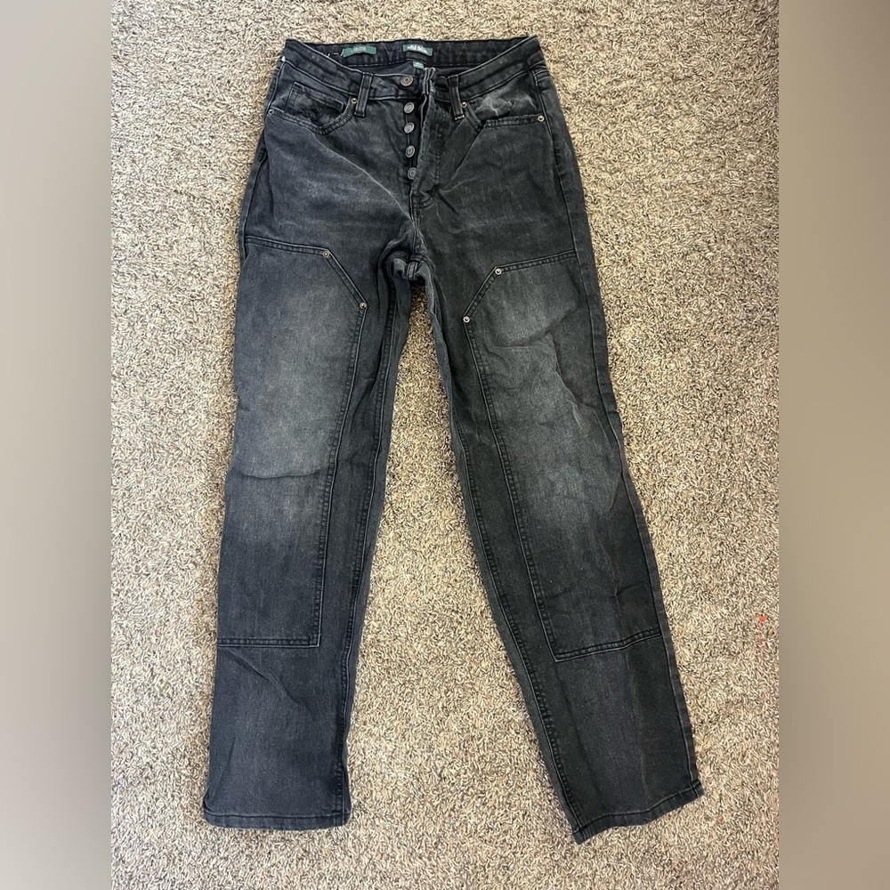 Wild Fable Womens High Rise Easy Rigid Straight Jeans, Black‎ Wash 6/32" Inseam